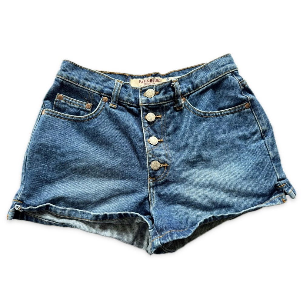 Paris Blues Vintage Casual Relaxed Summer Women's Beachy Denim Shorts Cotton